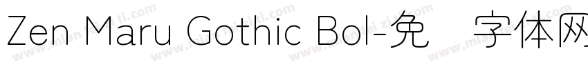Zen Maru Gothic Bol字体转换